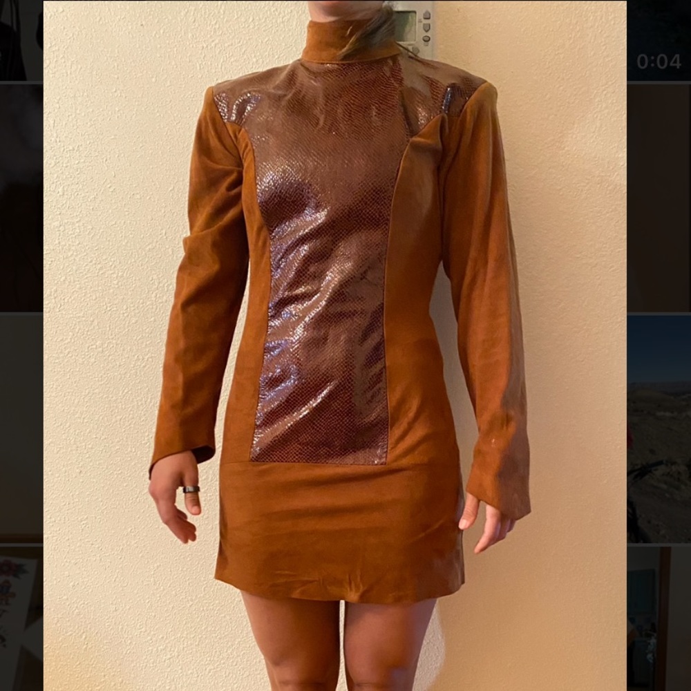 Vintage Suede Mini Dress